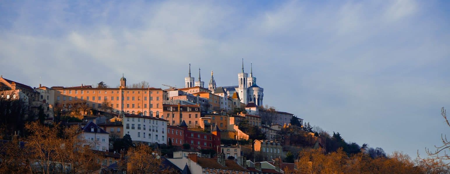 Fourvière basilica overlooking Lyon.