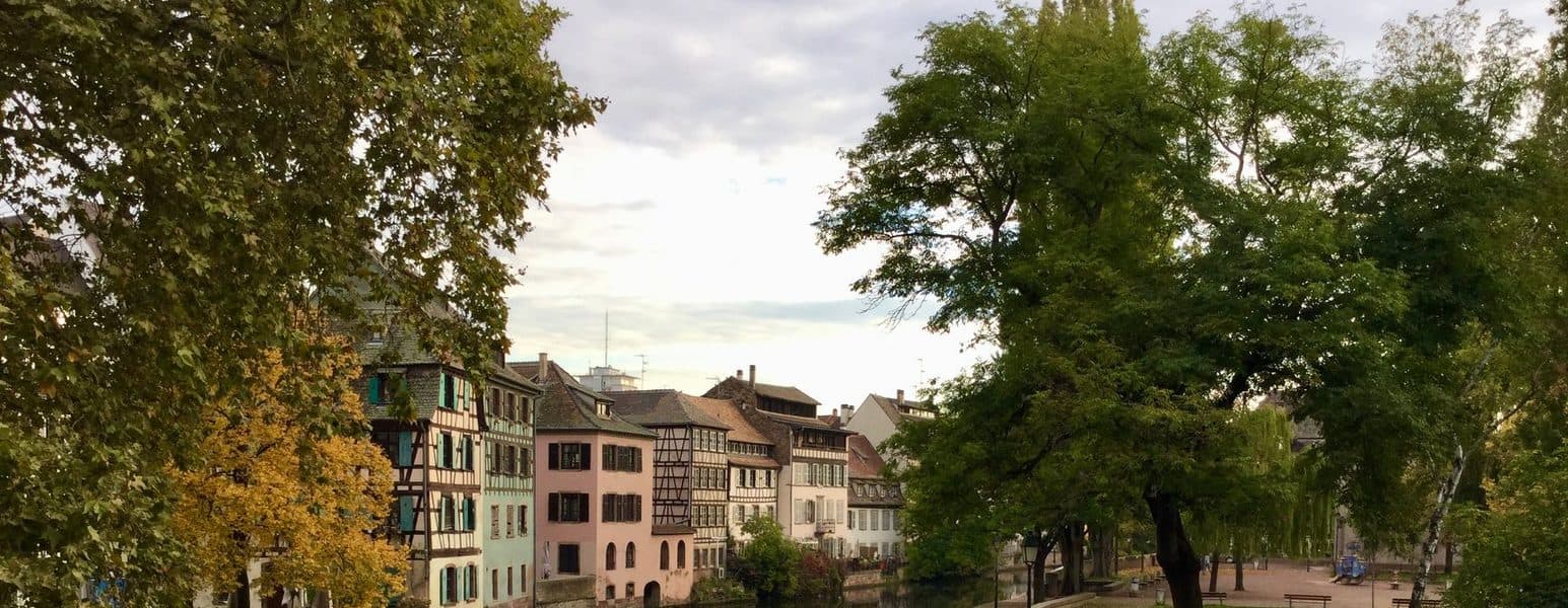 The Petite France canals in Strasbourg.