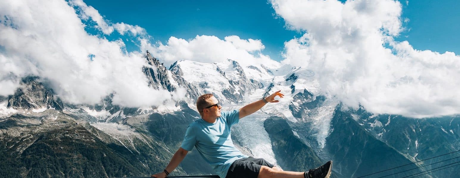 The Mer de Glace and the Chamonix aiguilles.