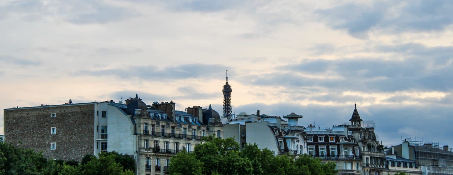 The Seine and the Eiffel Tower at first light.