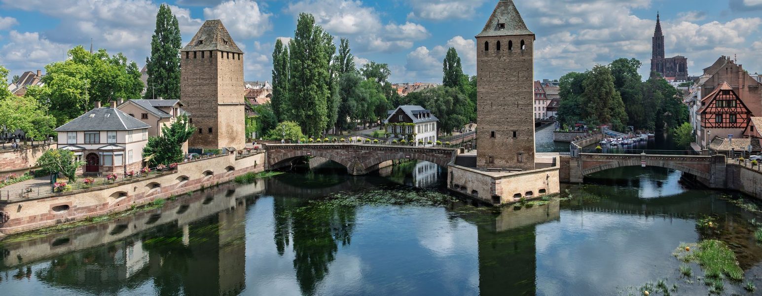 The Mimram footbridge over the Rhine.